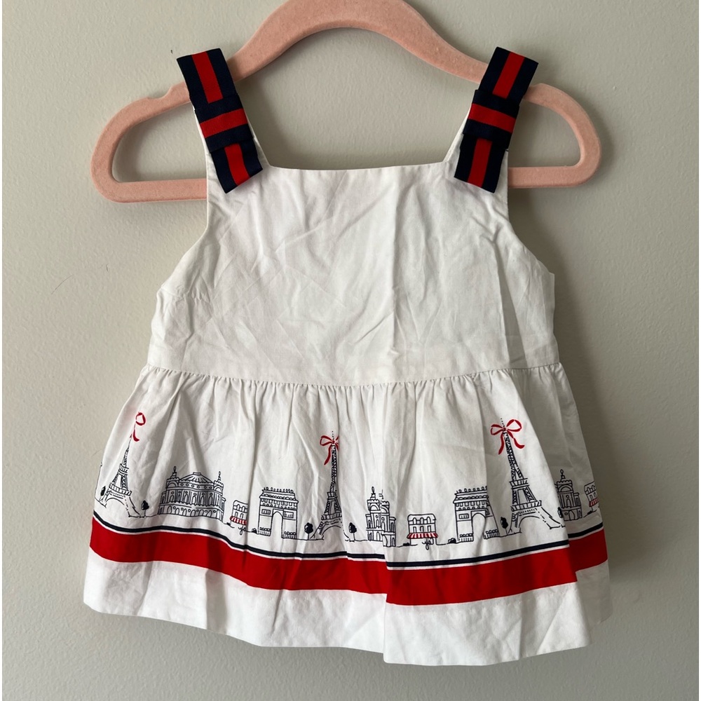 Janie and Jack White Paris Peplum Top 12-18mo